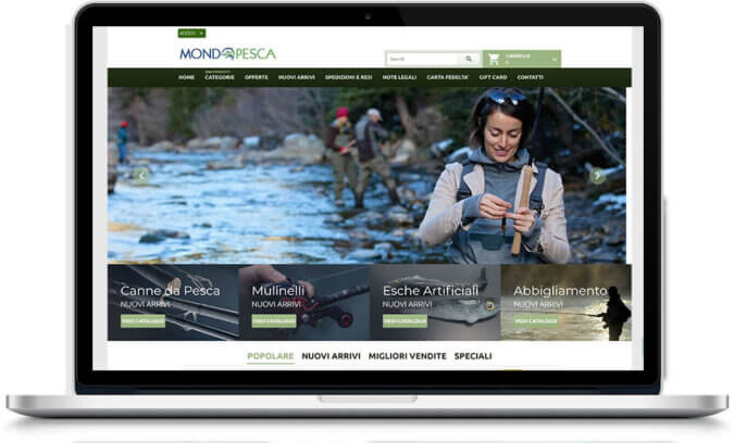 Mondo Pesca - sito web e-commerce